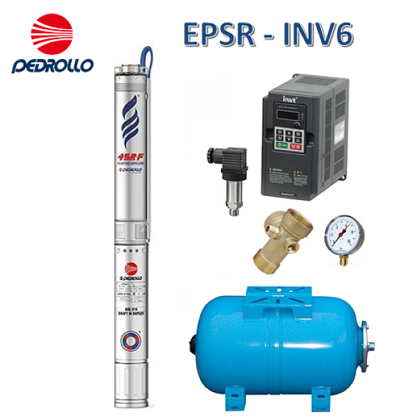 Vodáreň 4" 4SR 2/12F /230V/ bez kábla/ EBB , 4x vodič