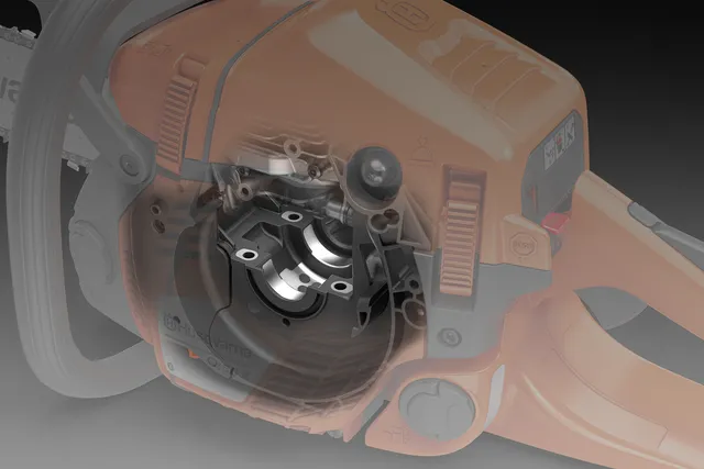 Patentovaná hybridná kľuková skriňa Husqvarna